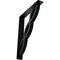 Ekena Millwork Loera Wrought Iron Bracket, (Triple center brace), Powder Coated Black 2"W x 12"D x 15"H BKTM02X12X15TLO - alternate 1